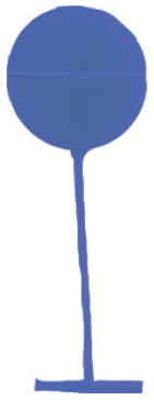 PUNTI IN NYLON mm 18 COLORE BLU TIPO ROUND PADDLE